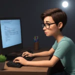 imagen de una persona en un pc eliminando virus informático
