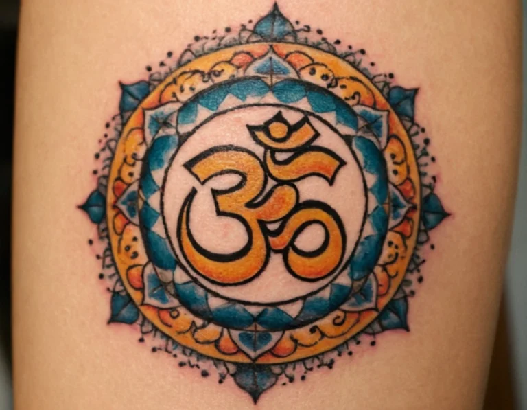Tatuaje del símbolo de Om ॐ