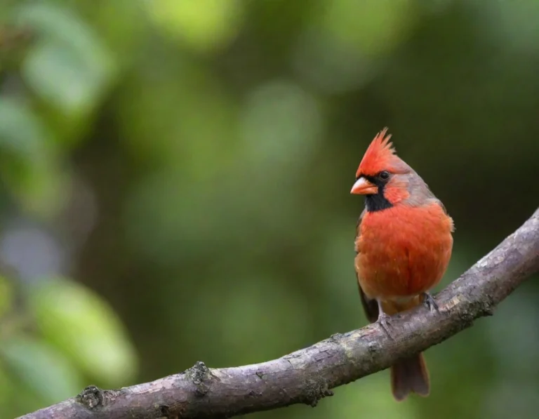 belleza única del pájaro cardinalis