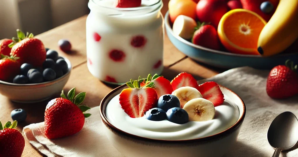 mejor la fruta antes o despues del yogur