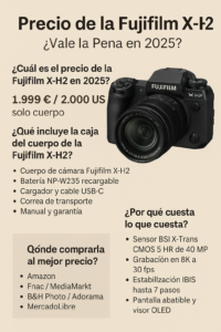 Precio de la Fujifilm X-H2: ¿Vale la Pena en 2025?