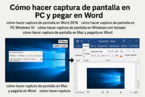 Como Capturar y Pegar Pantallas en PC y Mac
