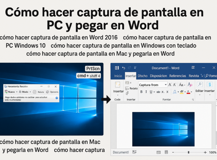 Como Capturar y Pegar Pantallas en PC y Mac