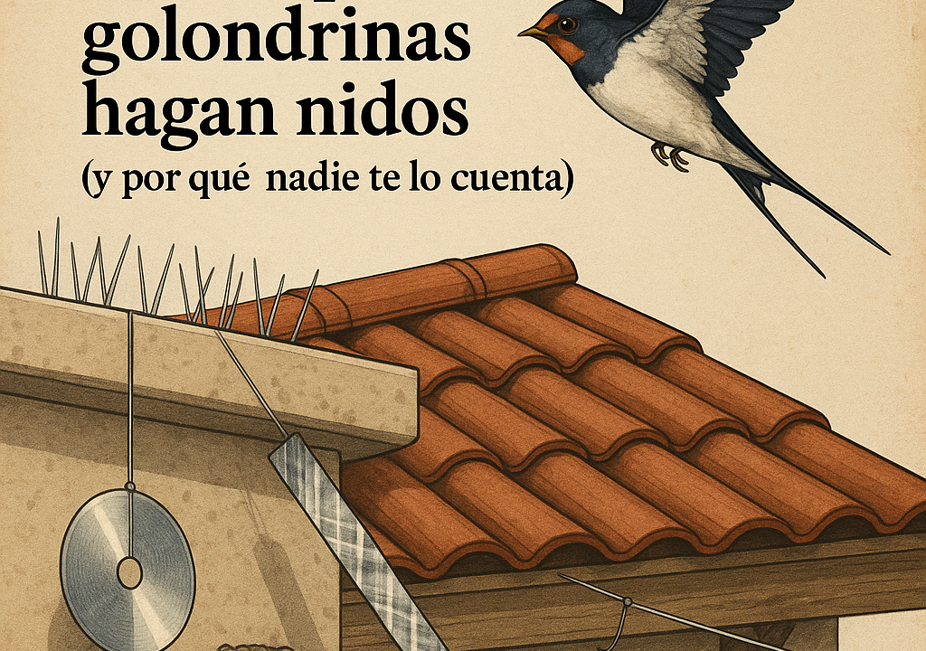 evitar que las golondrinas hagan nidos