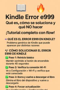 🔥 ¡ERROR E999 en Kindle! Cómo lo solucioné sin romper nada 😂