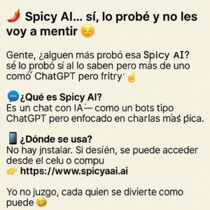 🌶️🤖 Spicy AI… sí, lo probé y no les voy a mentir 🫠