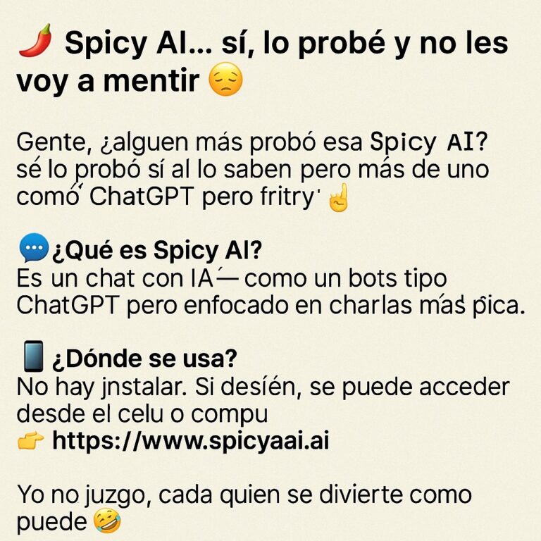🌶️🤖 Spicy AI… sí, lo probé y no les voy a mentir 🫠