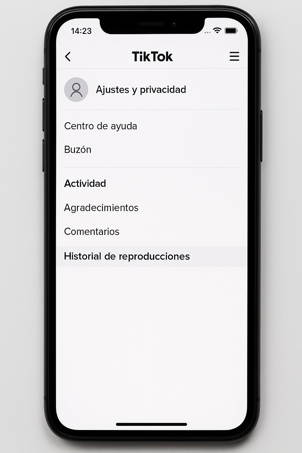 cómo ver tu historial de videos vistos en TikTok