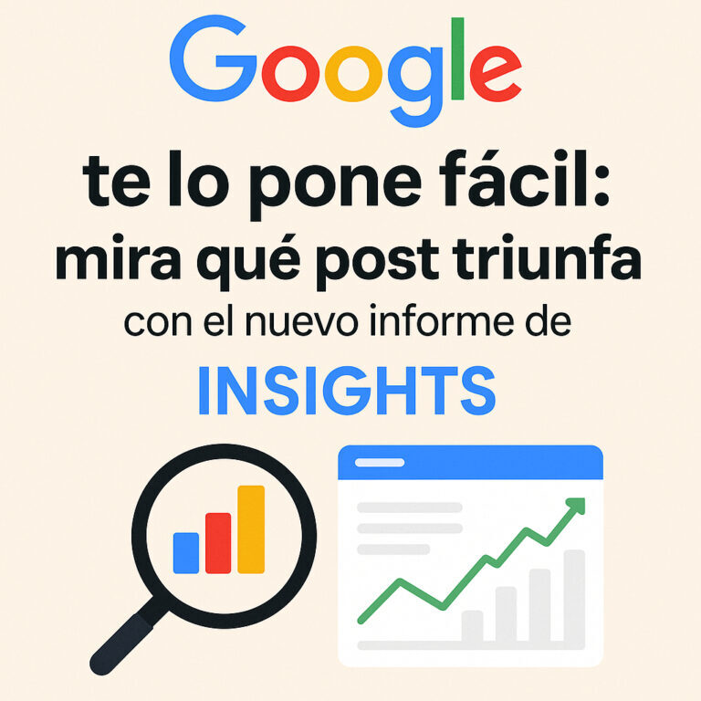 🔍 Google te lo pone fácil: mira qué post triunfa con el nuevo informe de Insights