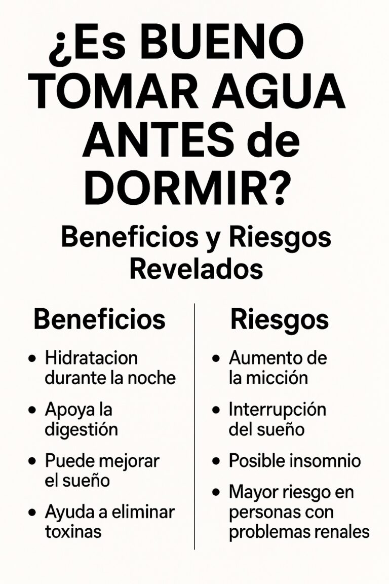 ¿Es BUENO TOMAR AGUA ANTES de DORMIR? Beneficios y Riesgos Revelados