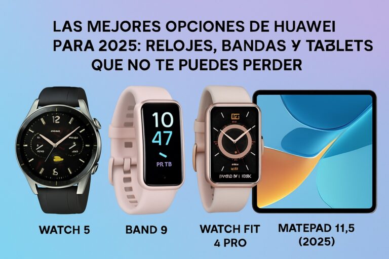 Las mejores opciones de Huawei para 2025: relojes, bandas y tablets que no te puedes perder
