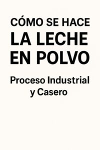 PROCESO INDUSTRIAL de la LECHE EN POLVO