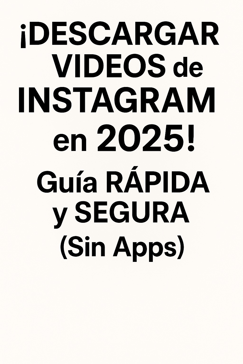 Quieres guardar ese REEL o VIDEO de IG