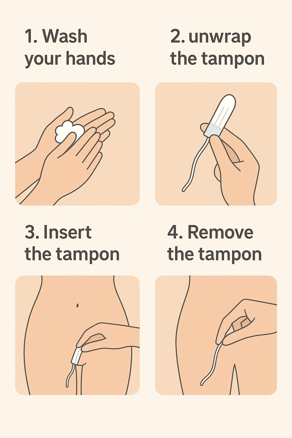 cómo poner tampones por primera vez