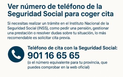 Este es el número de teléfono gratuito de la seguridad social para pedir cita previa