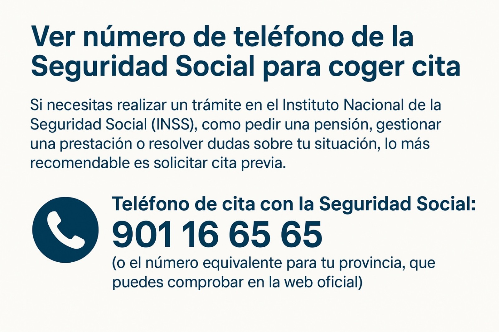 número de teléfono de la seguridad social para coger cita