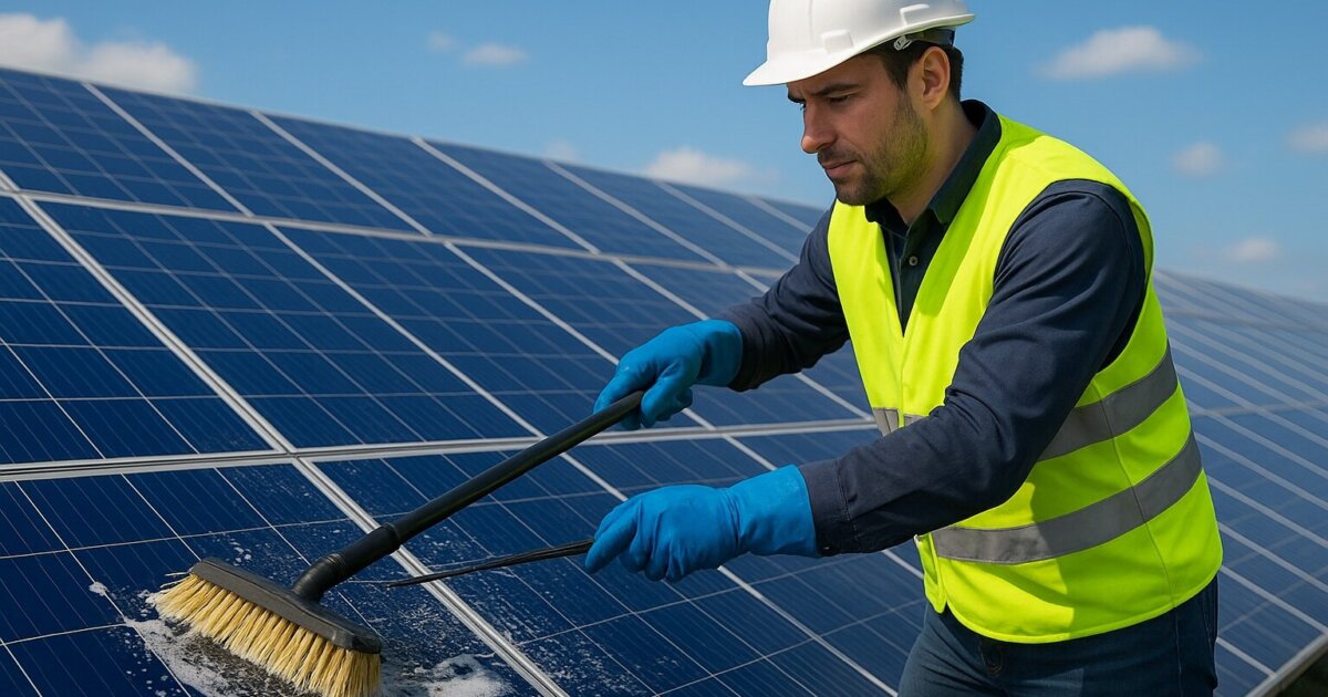 ¿Con qué producto se limpian las placas solares?