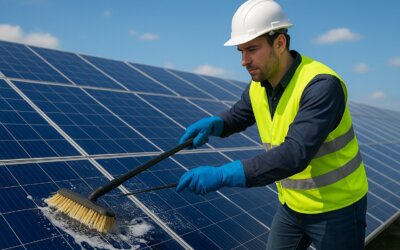 ¿Con qué producto se limpian las placas solares?