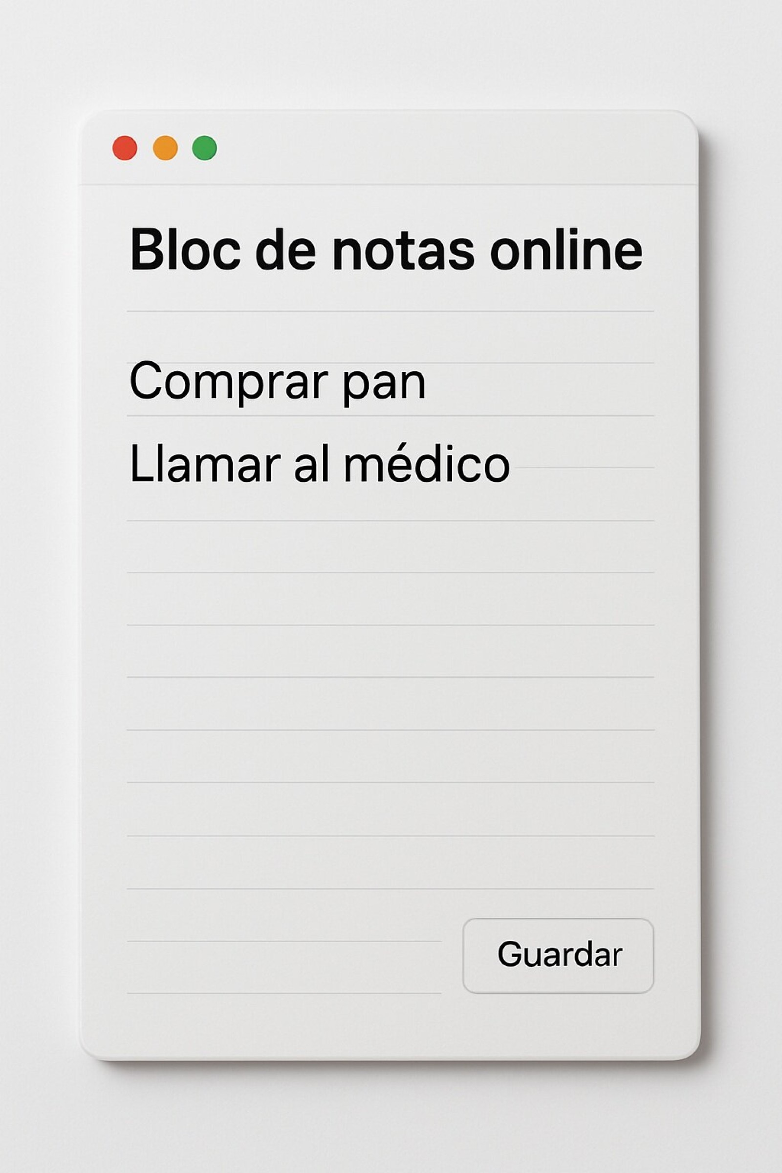 Bloc de notas online para hacer notas rápidas